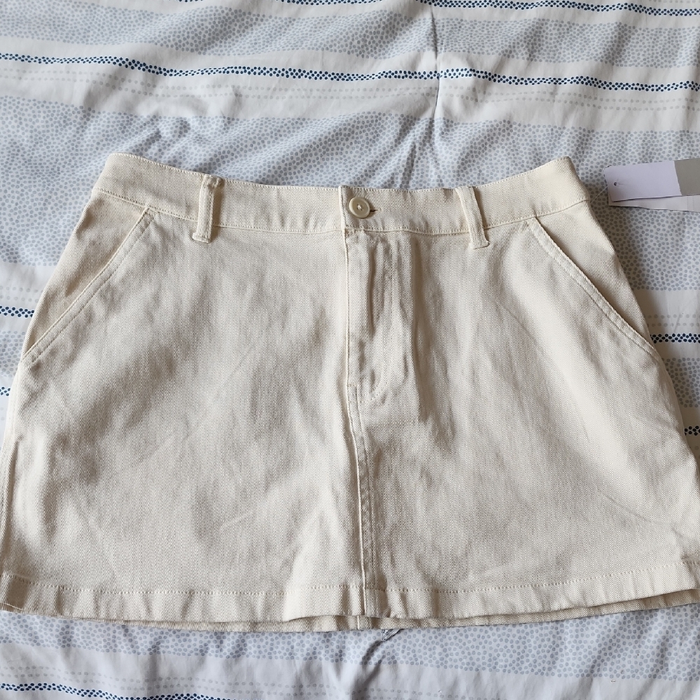 Nordstrom BP Cream Cargo Mini Skirt
